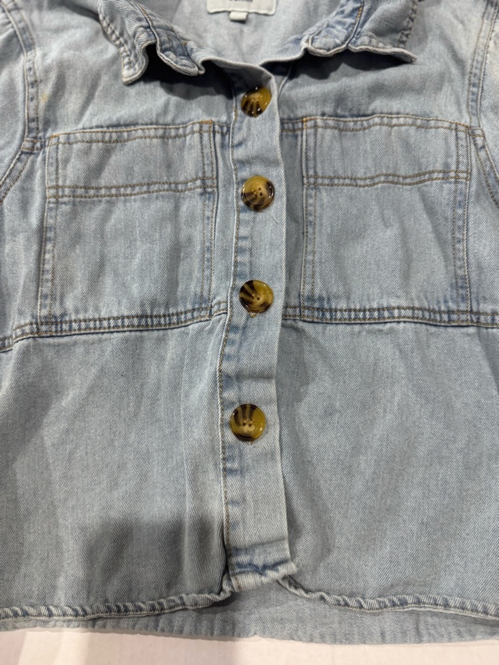 Velvet Heart Light Blue Denim Shacket with Button Front - Picture 5 of 9